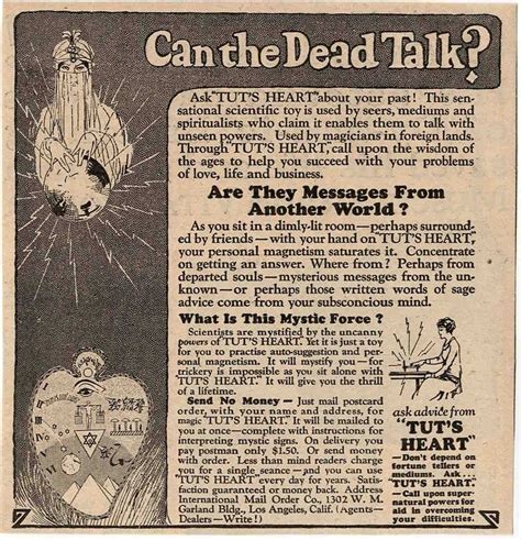 Vintage occult advertisements available for purchase
